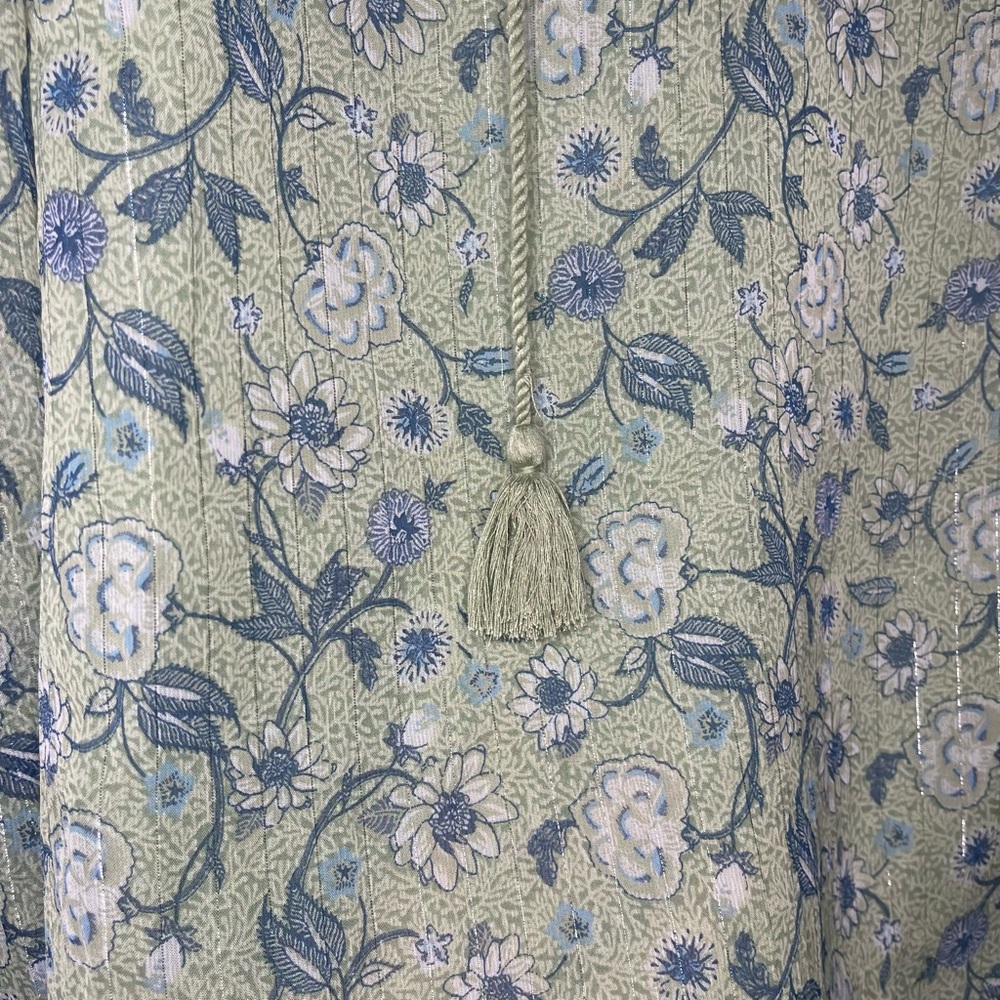 Lucky Brand Green Floral Blouse - Picture 3 of 7